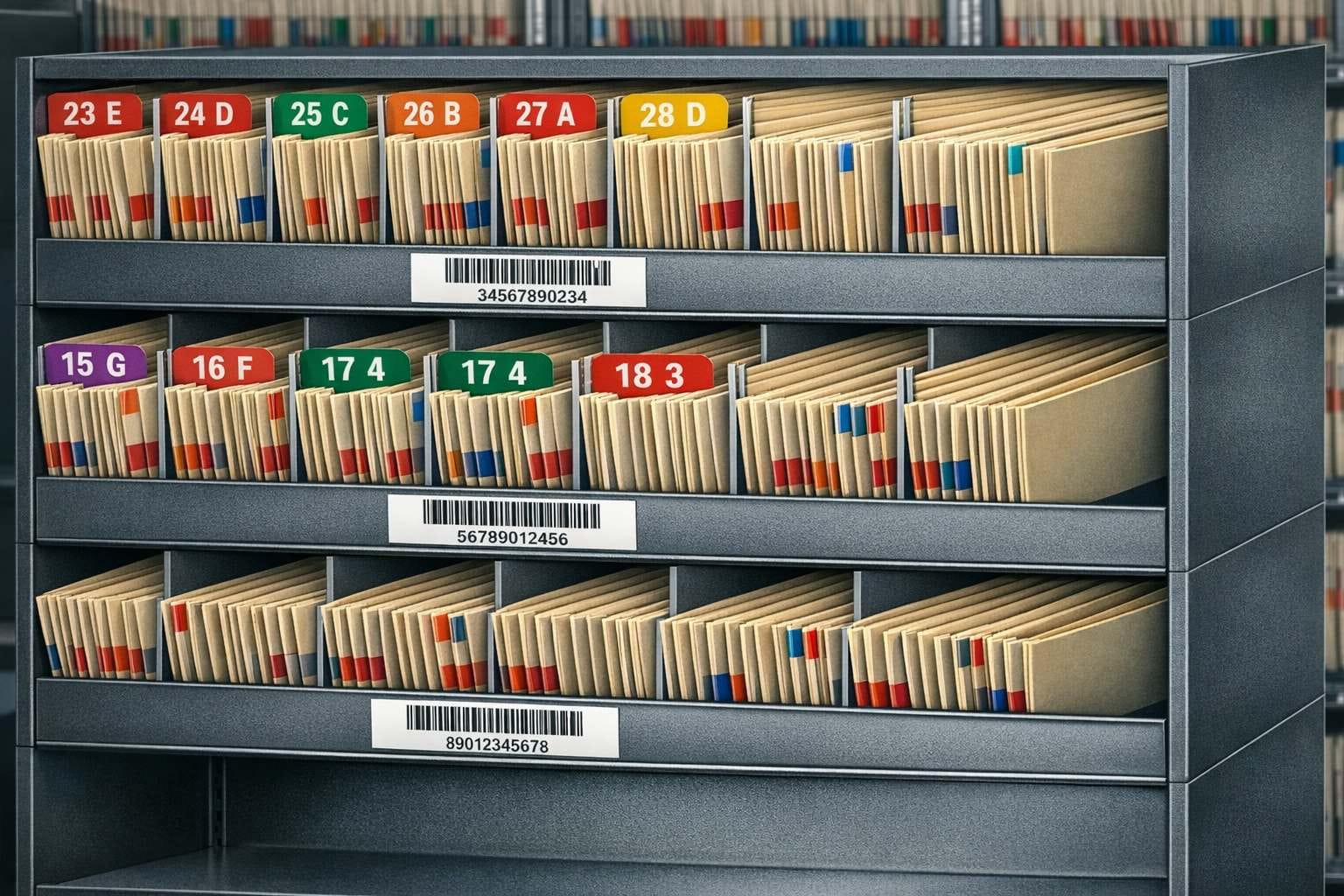 File Tracker Hierarchical Shelving Racks